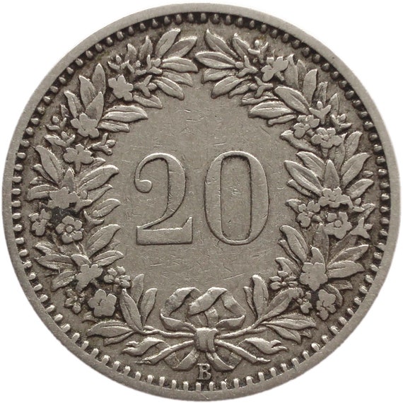 1884 20 ラッペン スイス コイン - Etsy 日本