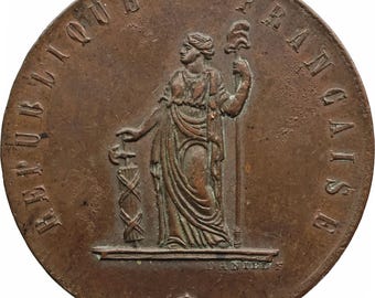 Medaglia francese del 1848 – Difensore dell'industria e della libertà di Daniel F.