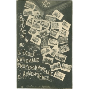 Armentières, Frankreich – Souvenir de l'École Nationale Professionnelle – Postkarte