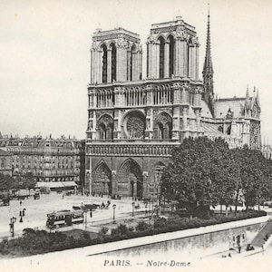 Postal de Notre Dame, París, principios del siglo XX