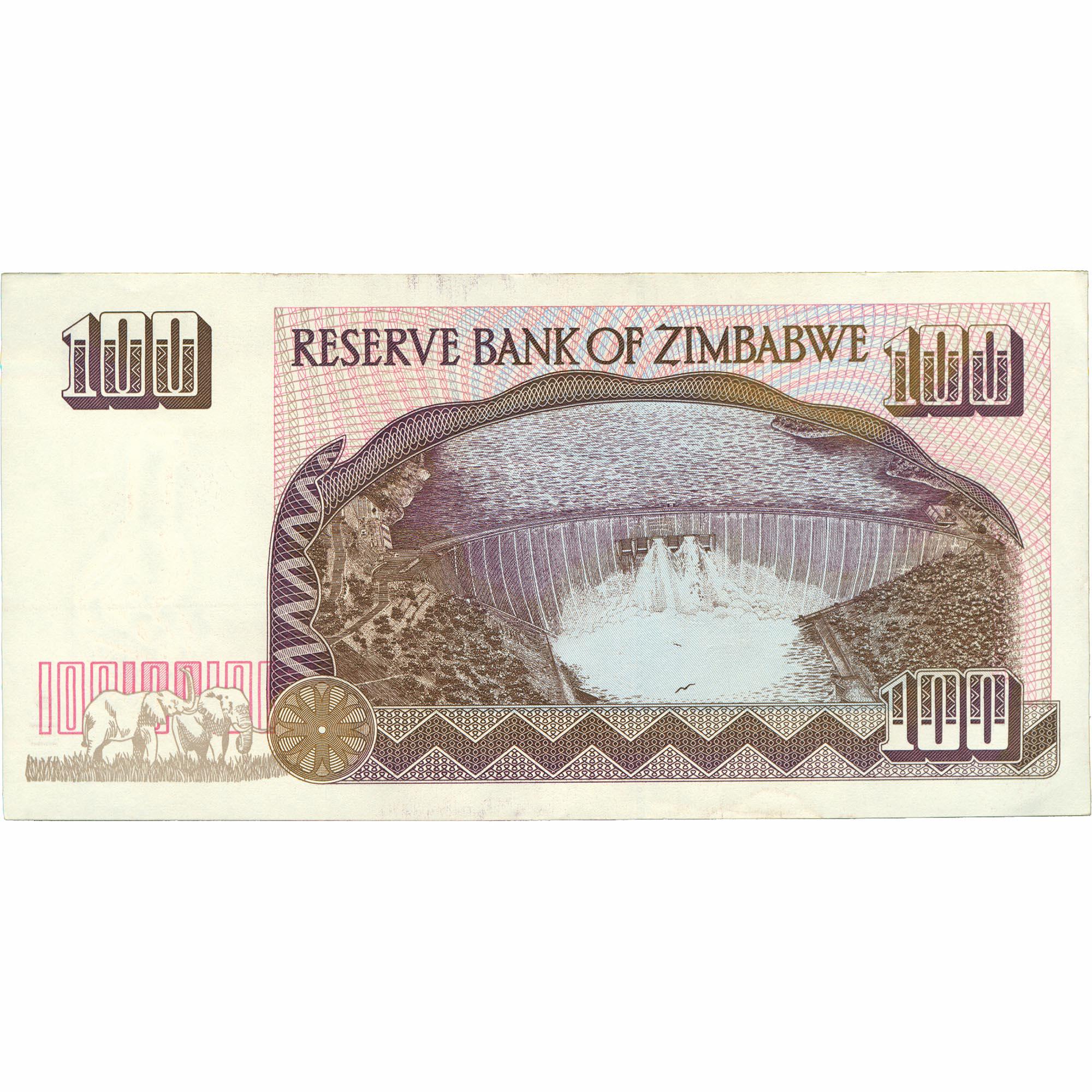 1995 Zimbabwe 100 Dollar Banknote (BAN466-)