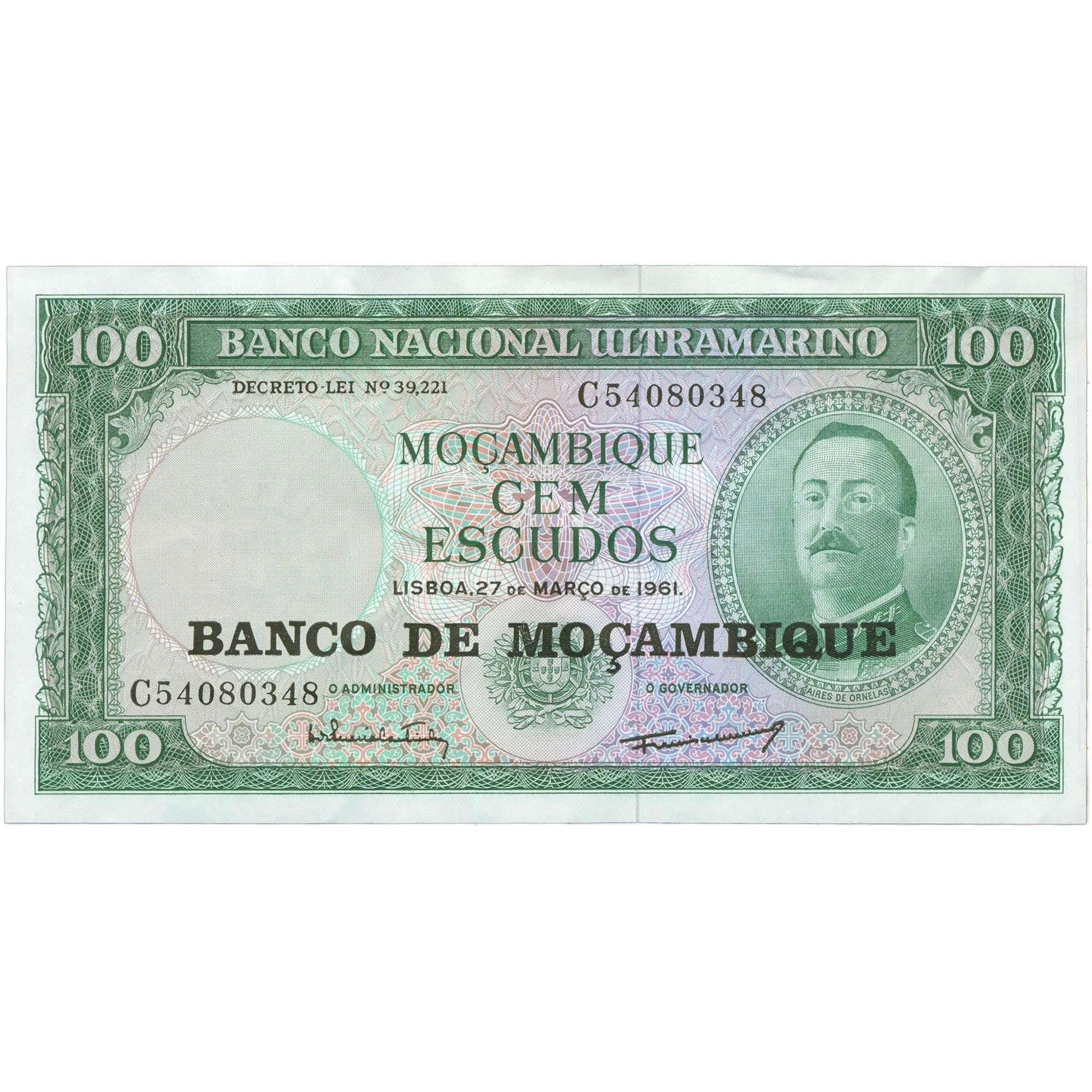 1961 Mozambique 100 Escudos Banknote (BAN549-)