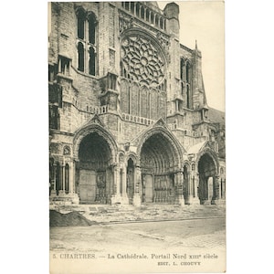 Chartres, Francia – Cattedrale di Chartres, Portail Nord XIIIe siècle – Cartolina