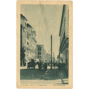 Cartão Postal Casablanca, Marrocos Place de l'Horloge