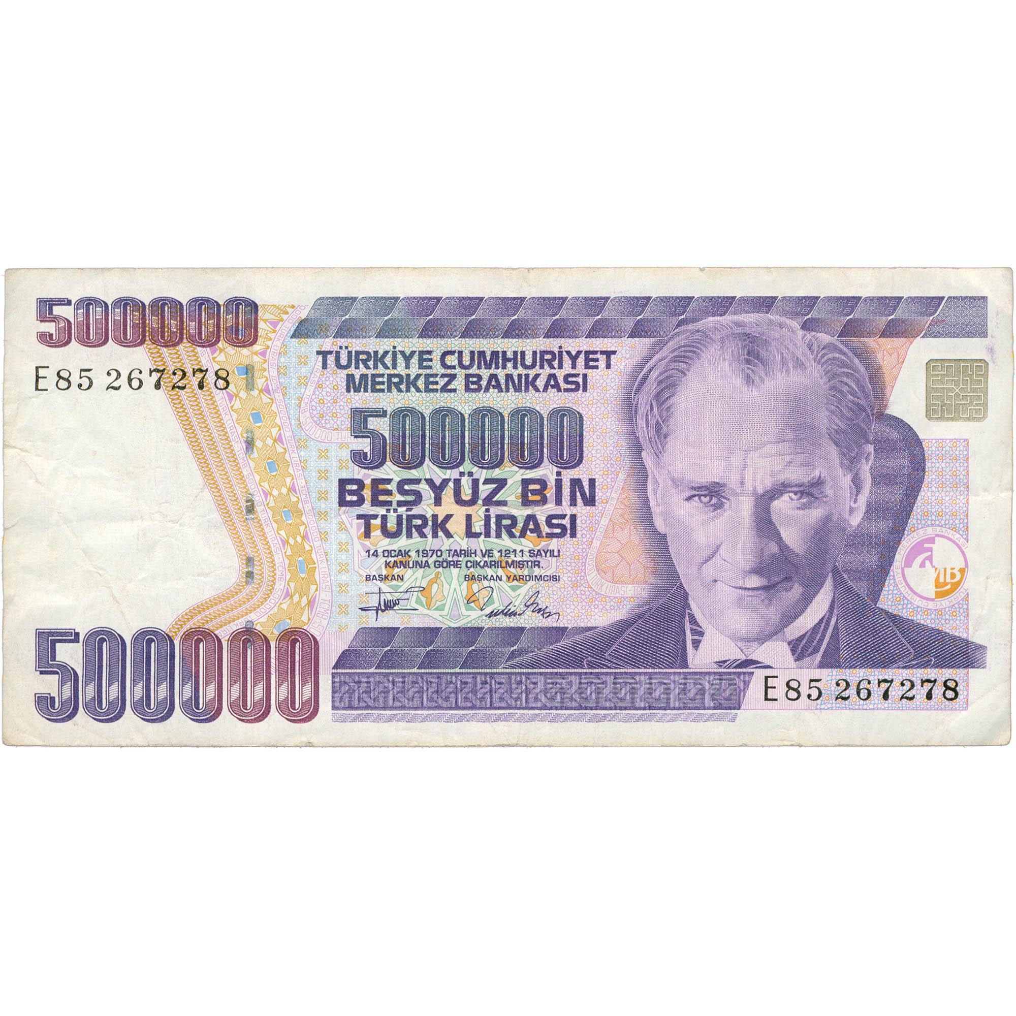 Turkey 1 Million Lira Banknote - 1970 Series, Circulated, Prefix T, Single Note From USA Seller