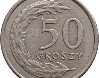 1949年 ポーランド - 1グロシュ硬貨 - 翼のある鷲／小枝のデザイン