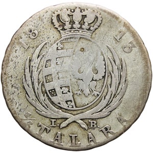 1813 1/3 Talara Duchy of Poland Coin Friedrich August I Silver image 1
