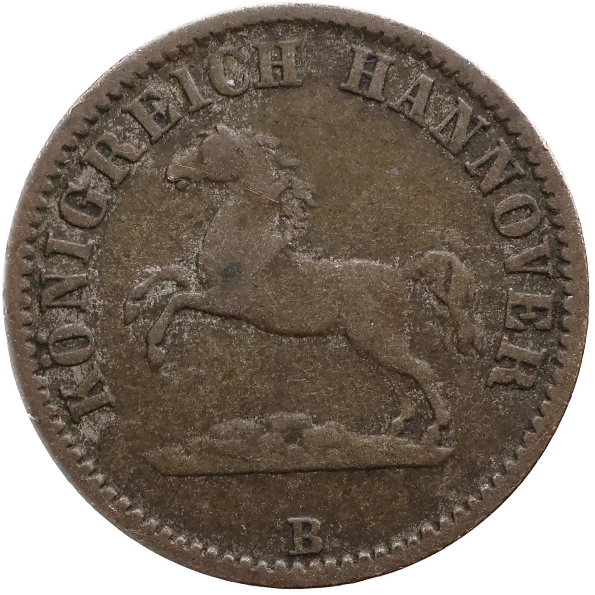 1858 1/2 グロッシェン ハノーバー王国 コイン ドイツ ジョージ 5 世