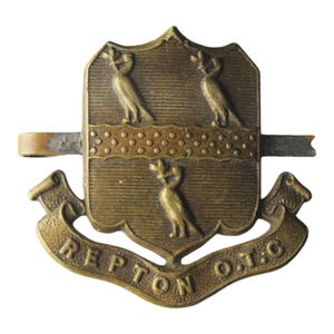 Repton School Derby Officer Training Corps – Officers Metal Cap Badge British Army Military Collectibles