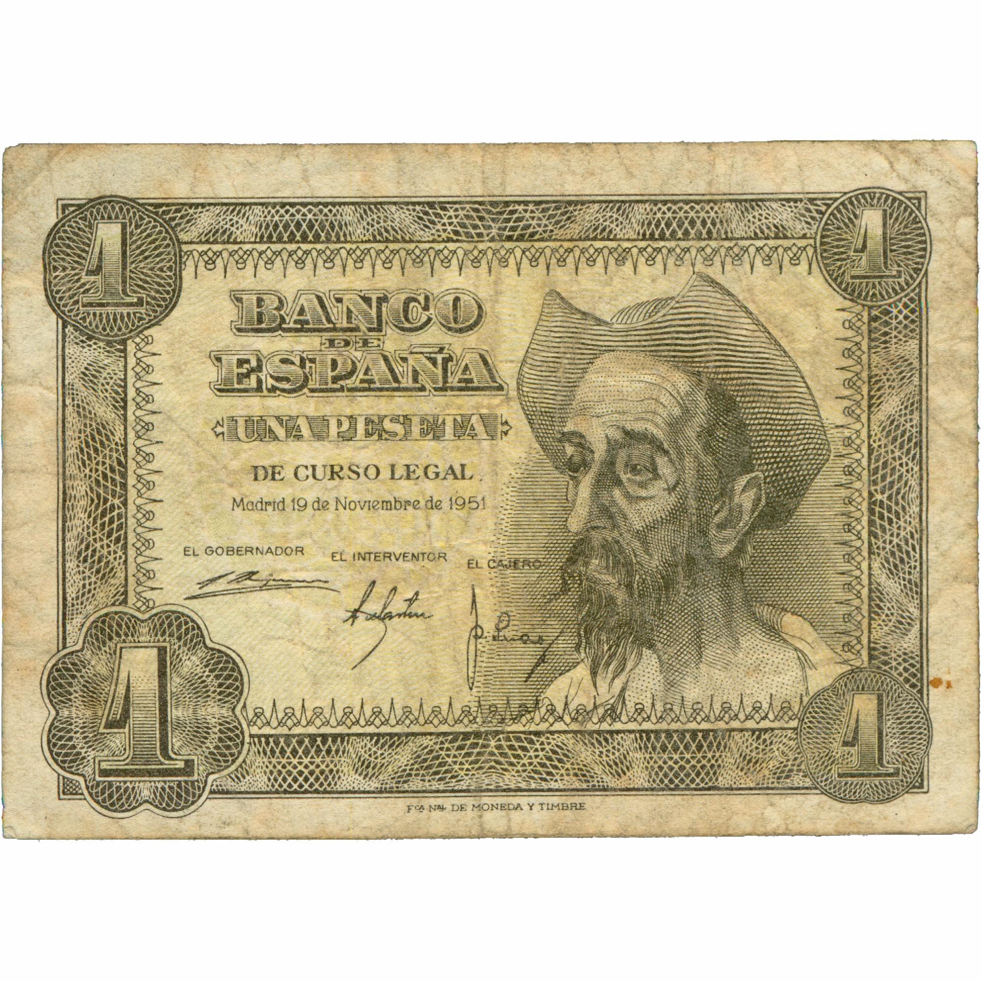 1951 Spain 1 Peseta Banknote (BAN441-)