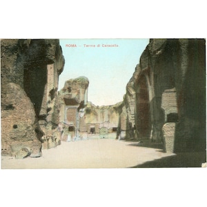 Rome, Italie - Terme di Caracalla - Carte postale du milieu du 20e siècle