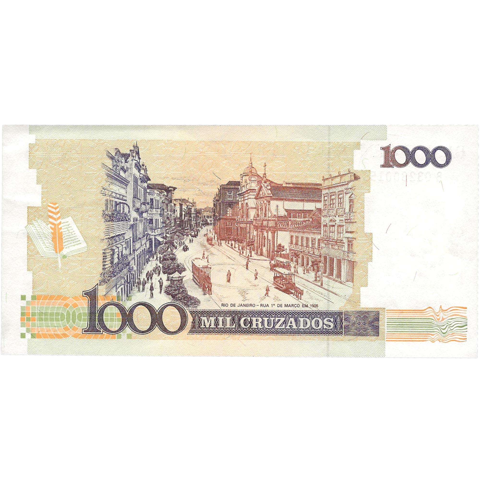 1989 Brazil 1000 Cruzados Banknote (BAN178-)