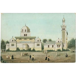 Carte Postale 1906 France Marseille Exposition Palais colonial algérien