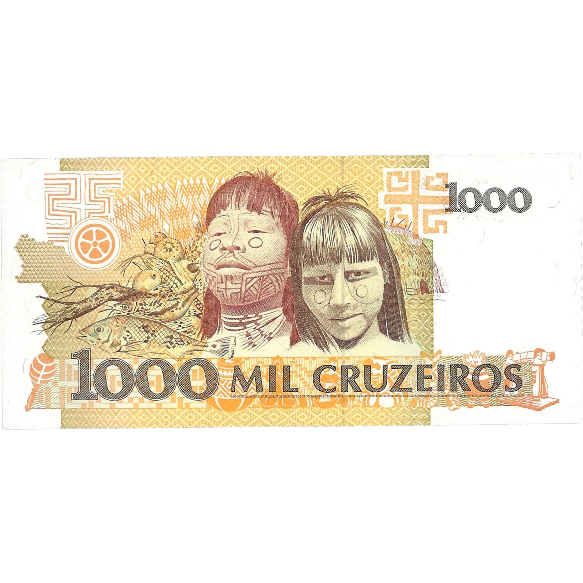 1990 Brazil 1000 Cruzeiros Banknote (BAN177-)