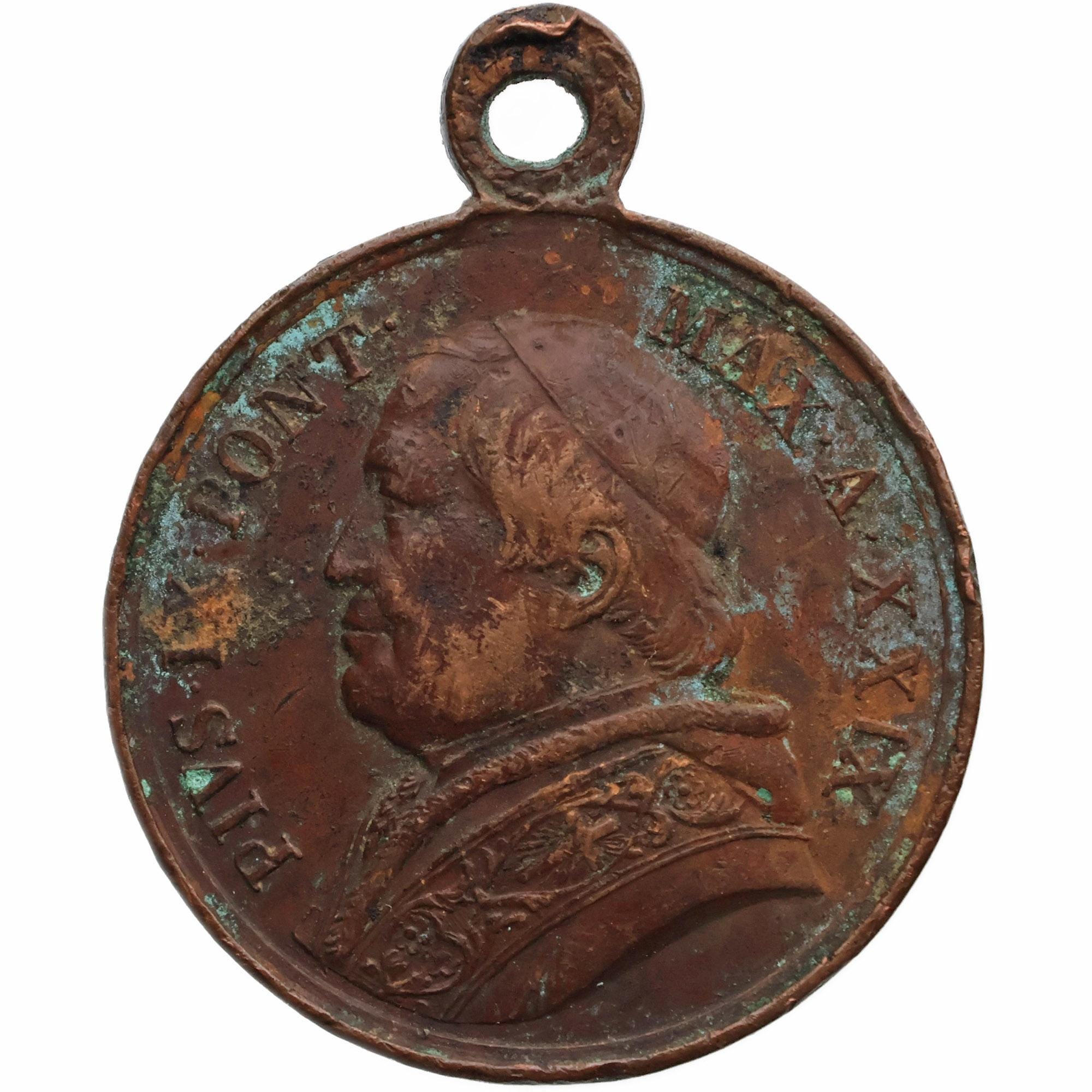 Pius IX ブロンズメダル バシリカ・サン・ロレンツォ Jencius Coins - Pius IX 1869 First Vatican Council Medal 74mm Pius