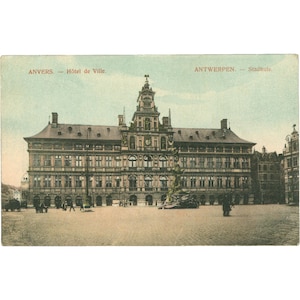 1913 Anvers, Belgique - Hôtel de Ville - Stadhuis - Carte postale