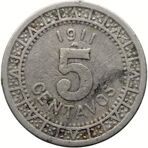 Moneda de México de 5 centavos de 1911
