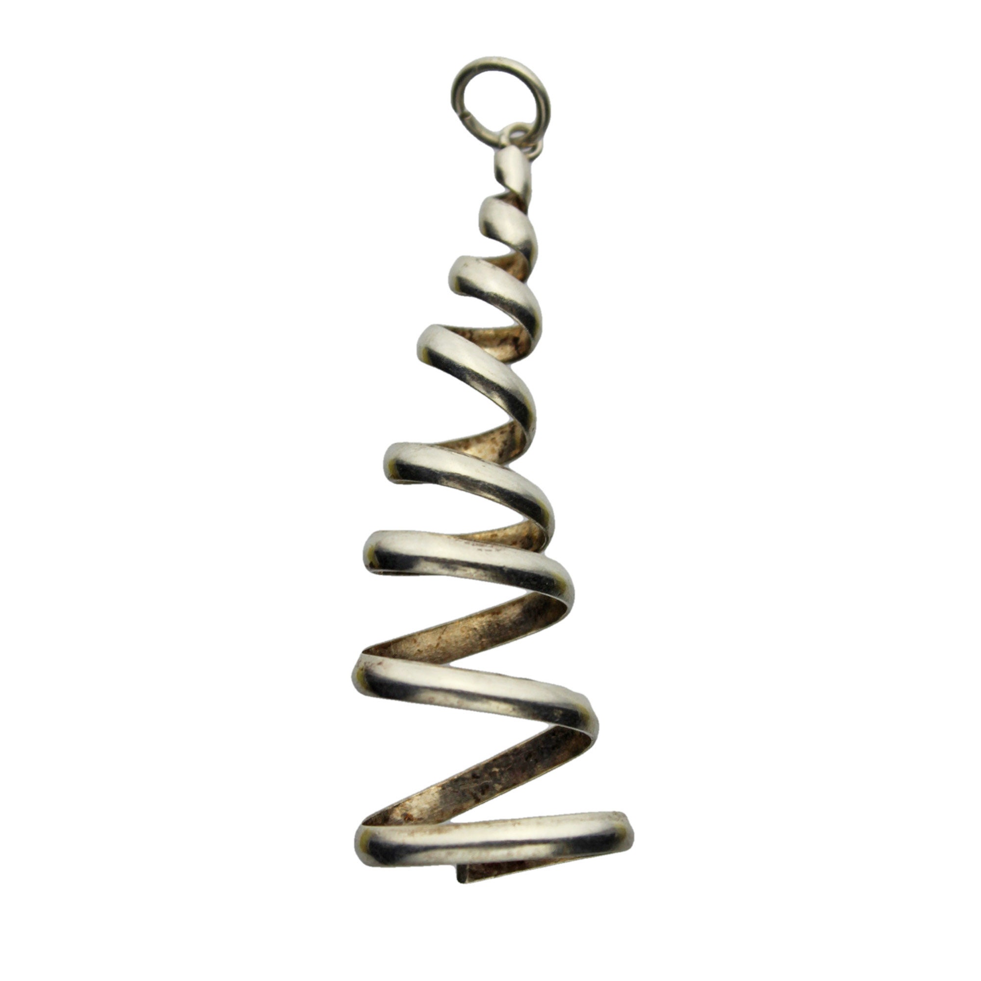Vintage Sterling Silver Pendant Spiral