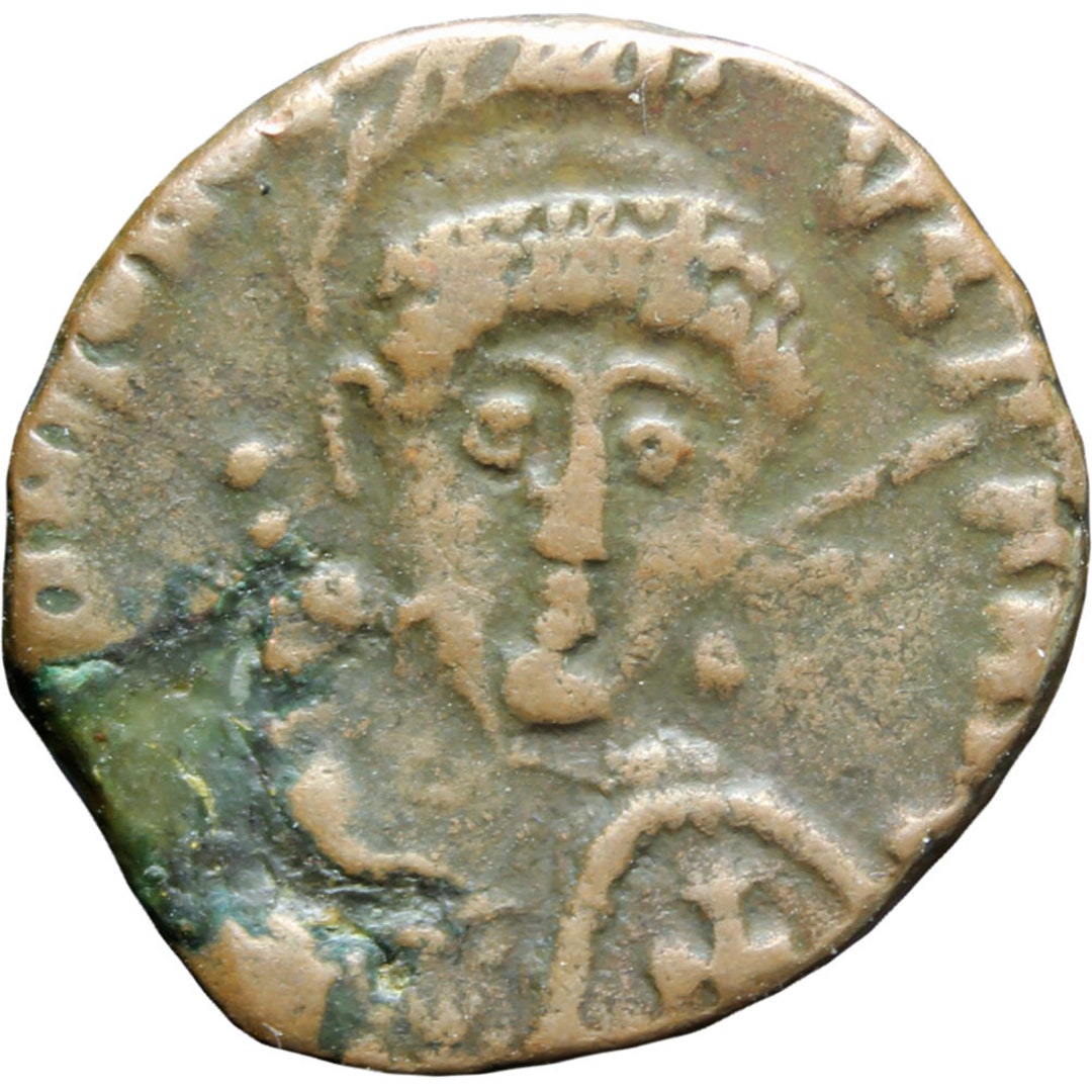 384 - 423 A.D Western Roman Empire Honorius AE4 Rare Coin Antioch