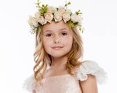 Couronne de fleur rose blush - Fard à joues roses Roses fleurissent Couronne--Couronne de fleurs de fille de fleur--fleurissent Couronne de demoiselles d’honneur