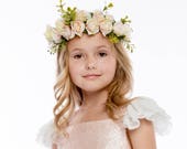 Blush Pink Flower Crown -- Blush Pink Roses Flower Crown -- Flower Girl Flower Crown -- Bridesmaids Flower Crown