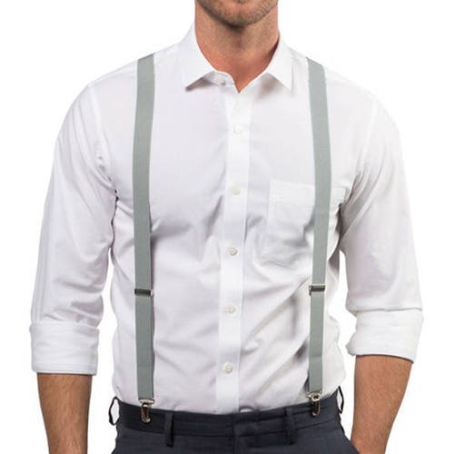 Light Gray Suspenders Suspenders Men's - Etsy