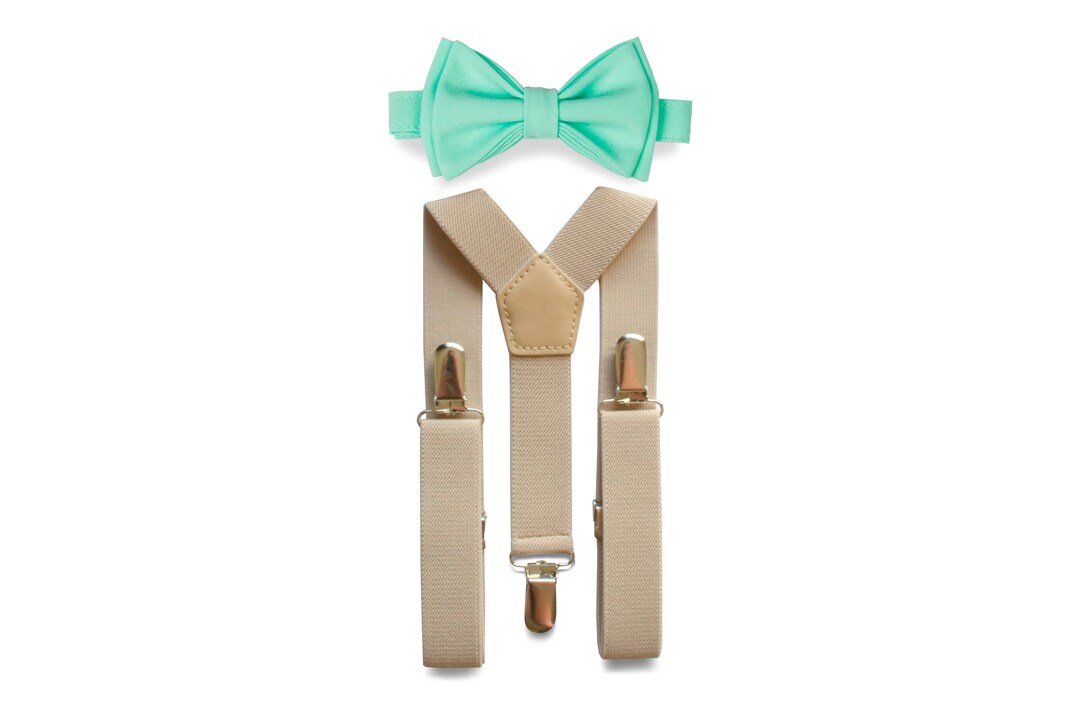 2 Pcs/ensemble Bretelles Cravate Couleur Bonbon en Forme de Y Garçons Filles Bretelles Ajustables Nœud Papillon pour Usage Quotidien