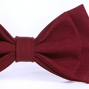 Burgundy Bow Tie & Navy Suspenders for Baby Toddler Boy Men, Suspenders Bow Tie Set, Wedding Bow Tie, Wedding Suspenders image 3