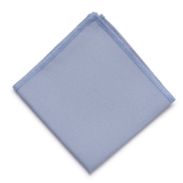 Dusty Blue Pocket Square for Men, Dusty Blue Handkerchief for Men, Dusty Blue Hanky Wedding