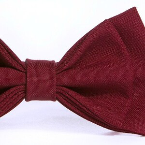 Burgundy bow tie