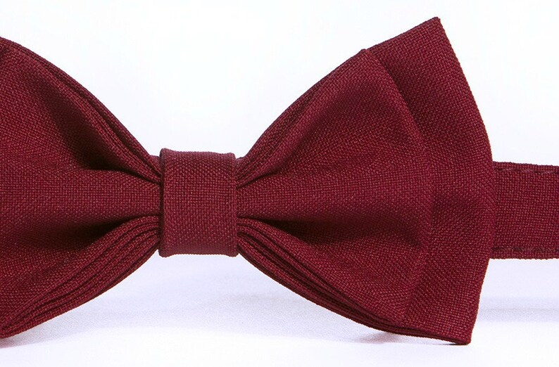 Burgundy bow tie