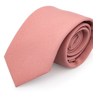 Dusty Rose Ties for Men, Mauve Tie for Weddings, Rosette Ties for Groom and Groomsmen, Wedding Skinny Ties, Wedding Neckties