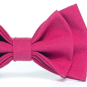 Hot Pink Begonia Bow Tie for Baby, Toddler, Boy, Child, Kids, Men, Wedding Bow Tie for Groom and Groomsmen