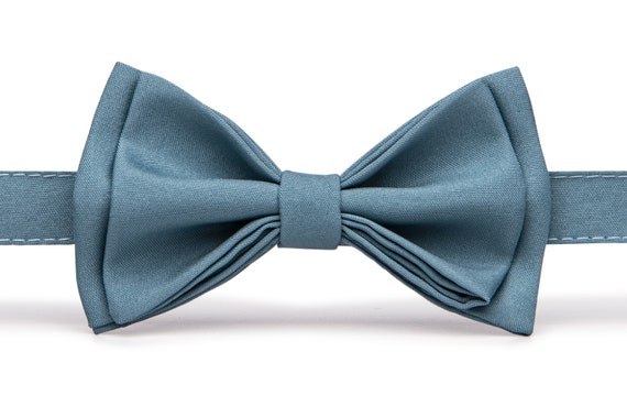 Steel Blue Bow Tie for Men Steel Blue Bow Tie Kids Steel - Etsy Singapore