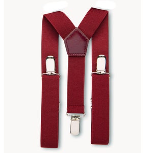 Burgundy suspenders