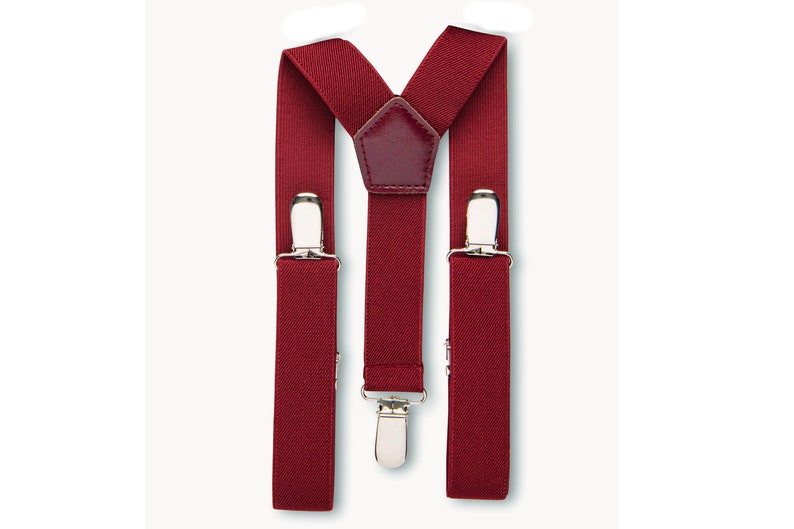 Burgundy suspenders