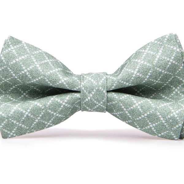 Cotton Dusty Sage Bow Tie for Men, Dusty Sage Bow Tie Kids, Dusty Sage Bow Tie Boys, Dusty Sage Bow Tie Toddler