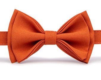 Nœud papillon orange brûlé, Nœuds papillon de mariage, Nœuds papillon pour le marié et les garçons d'honneur, Nœuds papillon pour hommes, Nœuds papillon pour garçons