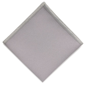 Light Grey Pocket Square for Men, Light Gray Handkerchief for Men, Light Grey Hanky Wedding