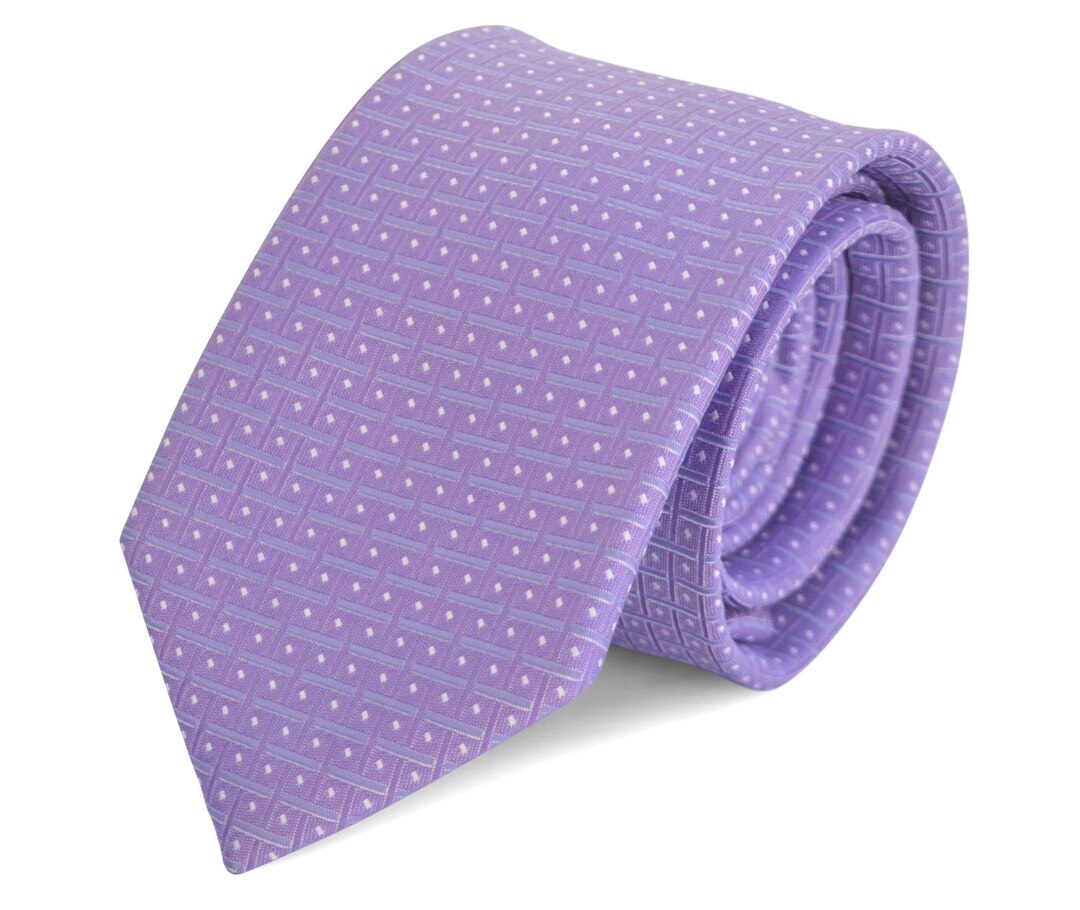 Purple Necktie for Men With Purple Pocket Square - Etsy