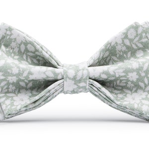Dusty sage green bow tie