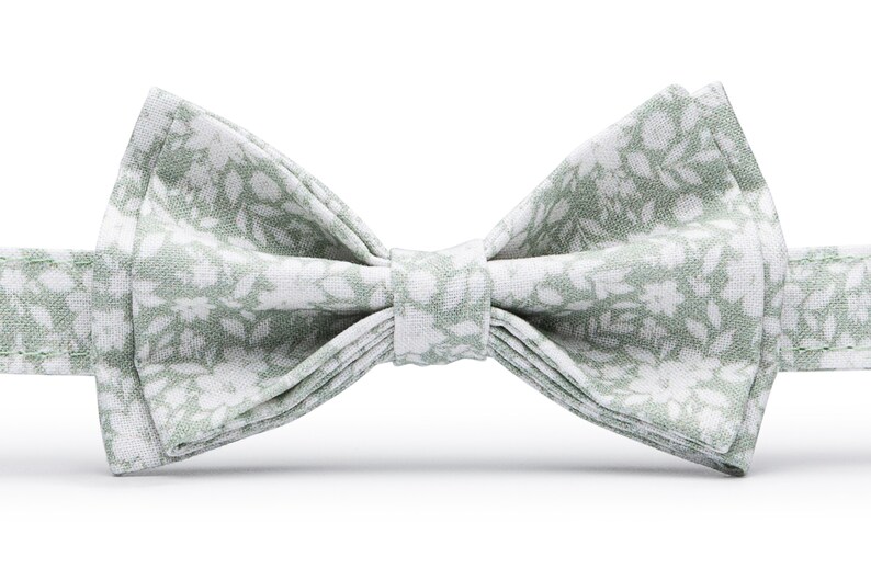 Dusty sage green bow tie