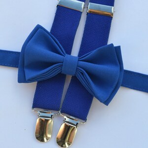 Royal Blue Bow Tie & Royal Blue Suspenders for Baby Toddler - Etsy