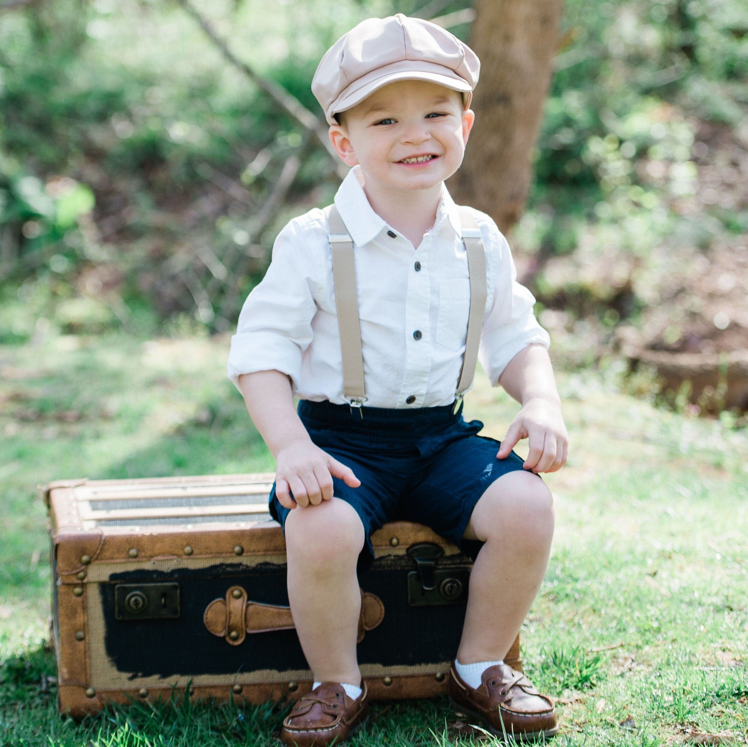 Navy Newsboy Hat Boy (6 - 12 yrs) - Armoniia