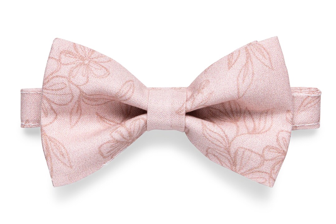 blush colored bow ties