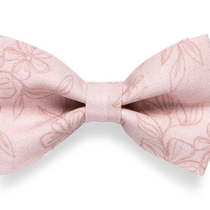 Blush Floral Bow Tie, Wedding Bow Ties, Blush Bow Ties for Mens, Blush Bow Ties for Boys