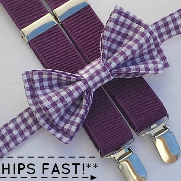 Eggplant Suspenders Etsy