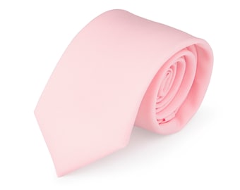 Light Pink Tie for Men, Light Pink Necktie, Wedding Ties, Wedding Neckties, Ties for Groom and Groomsmen, Skinny Necktie for Men