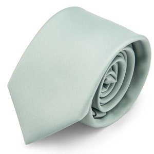 Dusty Sage Tie for Kids Men, Sage Green Necktie, Wedding Ties,  Gifts for Groom and Groomsmen, Skinny Necktie for Men