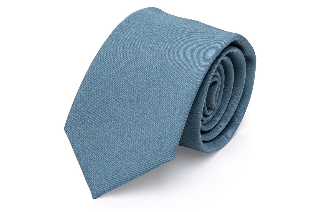 Steel Blue Necktie for Men Steel Blue Tie Wedding Ties Etsy